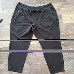 Maurices 3X Black Stretch Jogger Drawstring Zipper Pockets Pants A2